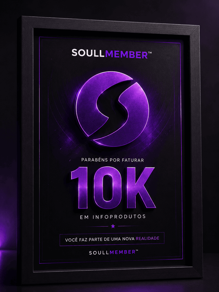 Placa SOULLMEMBER 10K em infoprodutos
